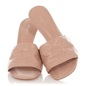 LV Lambskin Embossed Monogram Revival Mules